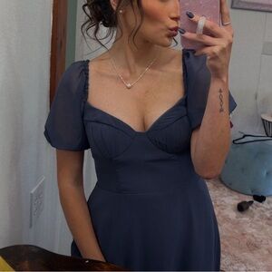 Elegant Navy Blue Dress